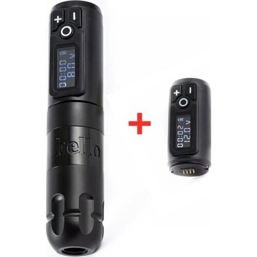 2021 New Wireless Tattoo Pen Machine Battery with Portable Power Coreless Motor Digital LED Display For Body Art