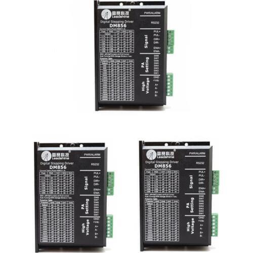 3pcs/lot Leadshine DM856 2-phase Digital Stepper Motor Driver 57/86 Stepper DC Motor Driver 20-80VDC