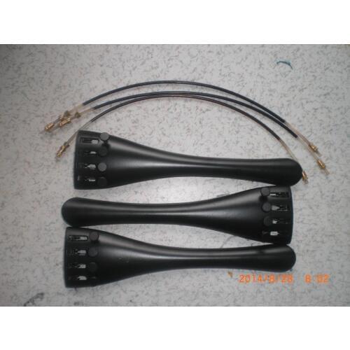 3 PCs Cello Aluminum Alloy Tail Piece with Fine tuners and Cello Tail guts 4/4