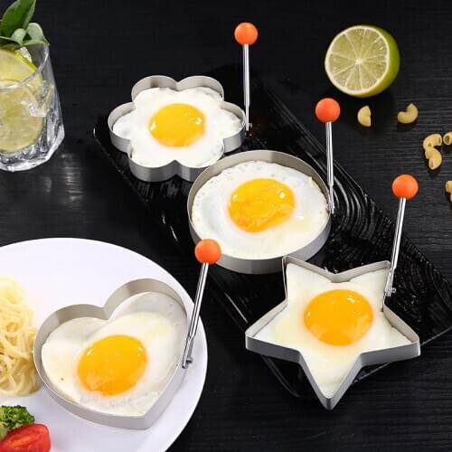 4 pcs 304 Stainless Steel Egg Rings Mold Kitchen Tools Pancake Cookies Maker Baking Cooking Gadgets Cutting Accessories