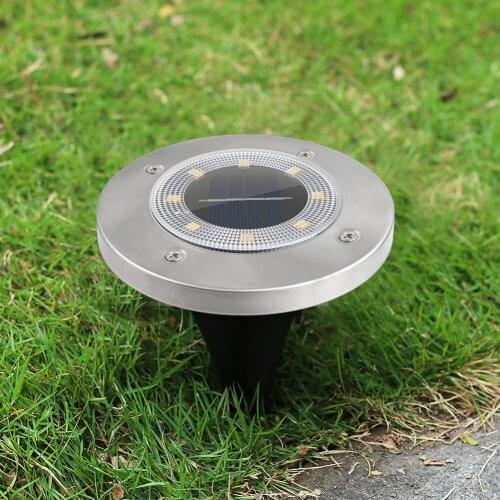 4Pcs 8LED Solar Underground Light IP65 Waterproof Garden Pathway Solar Buried Floor Light Outdoor Path Embedded Ground Lamp