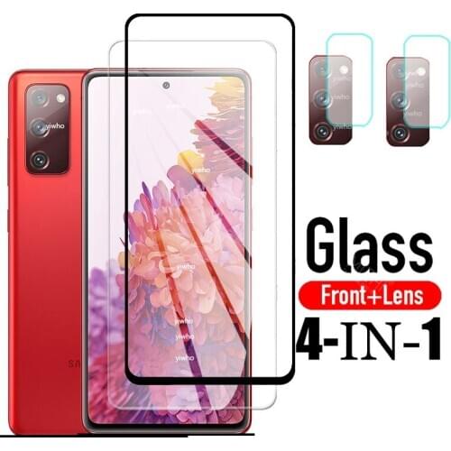 4 in 1 Tempered Glass For Samsung Galaxy S20 FE 5G Fan Edition S20FE 2020 SM-G781B 6.5'' Screen Protector For Galaxy S20FE Film