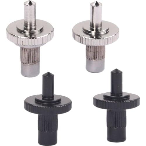 4x Roller Saddles Bridge Stop Bar Stud Post Black & Silver for Guitar