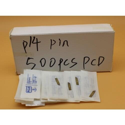 500PCS PCD Coper 14Pin Manual Eyebrow Tattoo Needles Microblading Blade For 3D Eyebrow Embroidery Permanent Makeup Needle