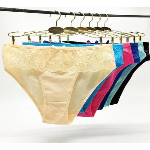 AIDEVER 3pcs/set Lace sexy Panties for Women female cotton soft underwear Tempting Pretty Bikini Lingerie pants Mid-Rise briefs