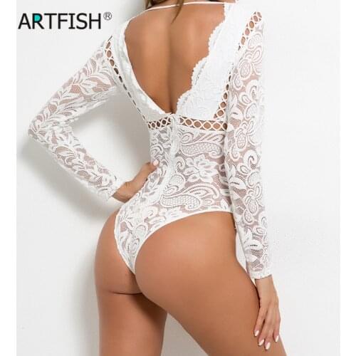 Женские кружевные боди Artfish China At AliExpress