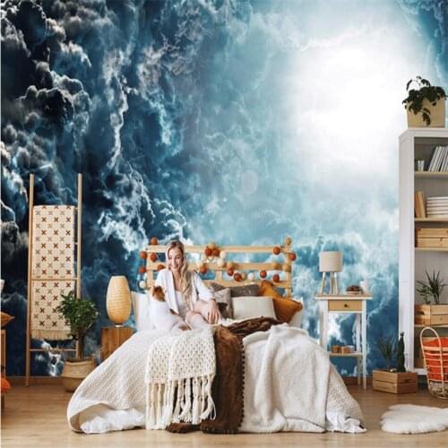 Beibehang custom Dark clouds white clouds landscape background photo mural wallpapers for living room sofa TV wall paper home