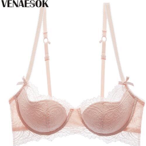 2020 New Hot Pink Sexy Bra Plus Size Thin Cotton Brassiere Purple Underwear Women Embroidery Bras Lace Lingerie Gray