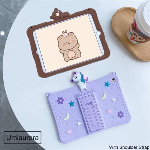 Kids Case for iPad Pro 11 12.9 2020 Silicon Cartoon Tablet Cover for iPad 9.7 2017 2018 Mini 5 4 3 2 Air 4 10.9 7th 8th Gen 10.2