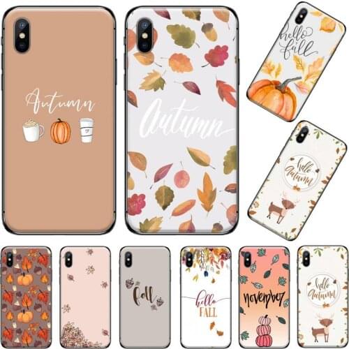 Pumpkin happy autumn Phone Case for iPhone 11 12 Pro XS MAX 8 7 6S Plus X XR Samsung Note 9 10 S9 S10 S20 A51 Plus Ultra