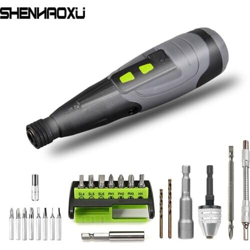 Cordless Electrical Screwdriver Mini Drill Power Tools Set 3.6V Rechargeable Multifucntion Manual And Automatic LED Light Li-ion