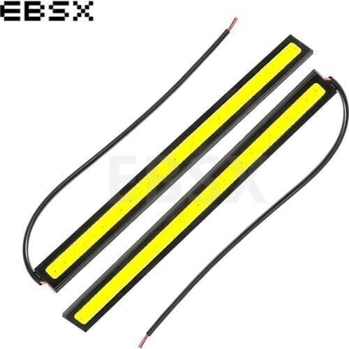 EBSX Newest 2 pcs 17CM LED COB DRL Daytime Running Light For Cars 12V Led Car Styling Auto Light White Blue Ice Blue