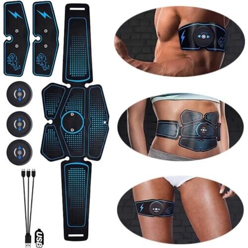 Abdominal Muscle Stimulator Trainer EMS Abs Weight Loss Fitness Body Slimming Training Muscles Electrostimulator Toner Massager