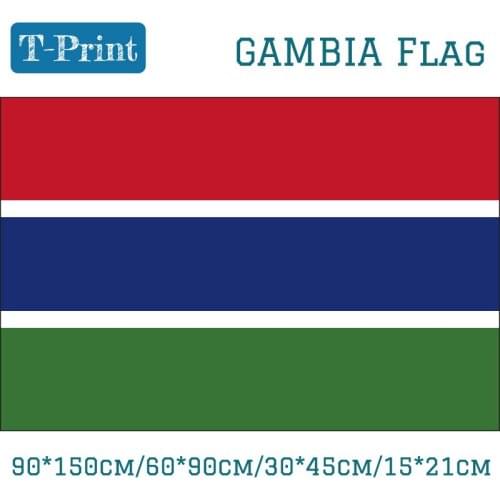 Gambia National Flag 90*150cm/60*90cm/30*45cm Car Flag 15*21cm 3x5ft Banners