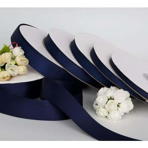 Wholesale Navy Blue Grosgrain Ribbons 7mm/10mm/15mm/20mm/25mm/38mm Party Wedding Decoration Lace Fabric 100 Yards/lot