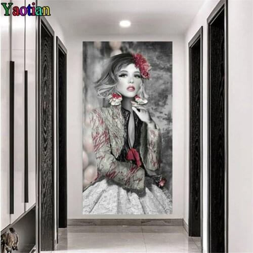 Full Square Round Diamond Painting Elegant lady 5D DIY Diamond Embroidery Sale Mosaic Diamond Picture Of Rhinestone Decor Home