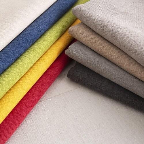 Plain Suede Linen Sofa Fabric Home Textile Decoration Material Upholstery Sewing DIY Needlework Cloth