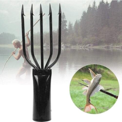 Prong Fishing Harpoon Fishing Fork Fish Spear Gig Fork Hook Ice Fishing Spear Spearfish Barbed Five Teeth