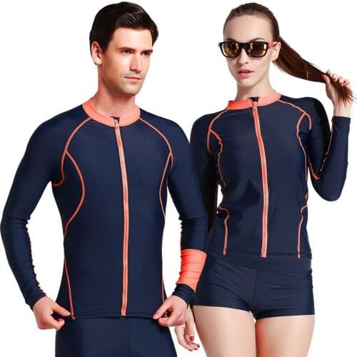 Sbart 1PC Surfing Suits For Men Women Long Sleeve Swim Suit Jacket Tops Sailing Rash Guard Adult Swimwear Bathing Suits 2018 DBO