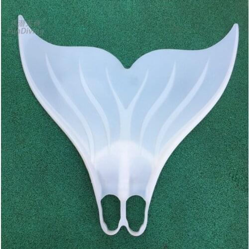 Silica gel white soft Mermaid professional training fins large web sspadi Mermaid course