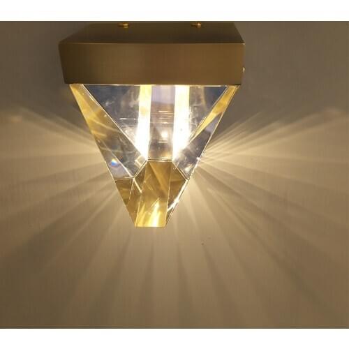 Modern LED Crtsyal Wall Lights Nordic Simple Wall Lights Loft Fixtures for Home Bedroom Bedside Living Room Corridor Led Sconces