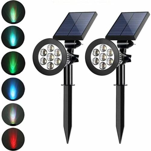 LED Solar Outdoor Spotlight Waterproof 7 Led Light Floor Lawn Wall Light Garden Decoration Outdoor Light Landscape Solar Lamp