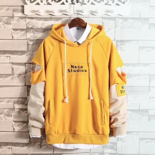 URSPORTTECH Hoodies Men Nace Studios Letter Printed Hip Hop Hooded Sweatshirts Man Women Couple Alphabetic Hoody Man Top Quality