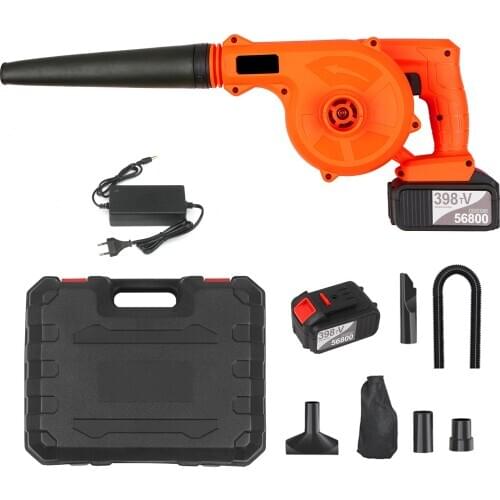 Cordless Leaf Blower 21V 4.0A Lithium 2 in1 Sweeper and Vacuum Electric Air Blower Computer Cleaner Garden Kit with Suction Hose