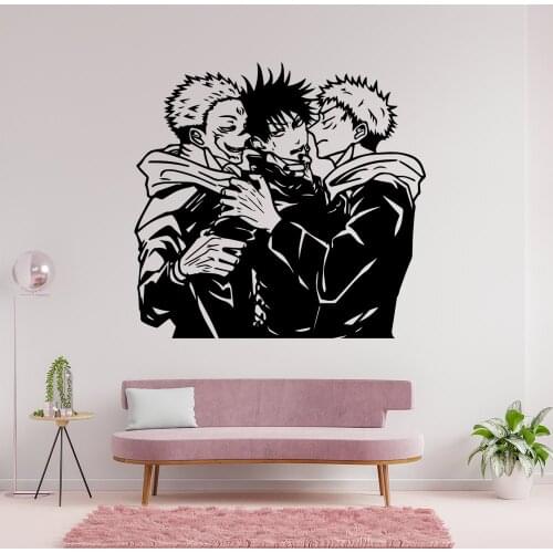 Funny Jujutsu Kaisen Nursery Wall Stickers Vinyl Art Decals For Living Room Bedroom Background Wall Art Decal Drop Shipping