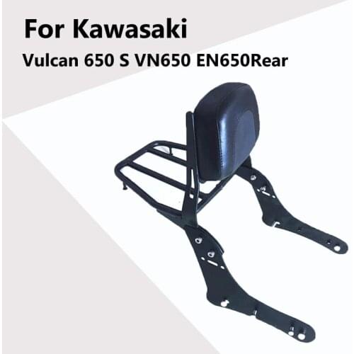 For Kawasaki Vulcan 650 S 2015-2019 2017 2016 VN650 EN650Rear Backrest Passenger Seat Sissy Bar Luggage Rack Cargo Support
