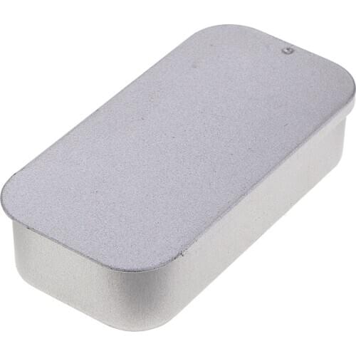 Silver Slide Top Lid Storage Tins Empty Tin Containers Box For Bushcraft Survival Kits Camping Vitamins Craft Supplies