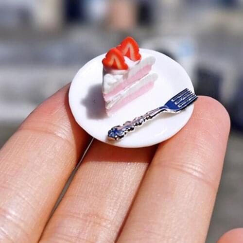 1pc 1:12 Dollhouse Miniature Simulation Cake Model Decorative Craft Toys Accessories Doll House Kitchen Toy