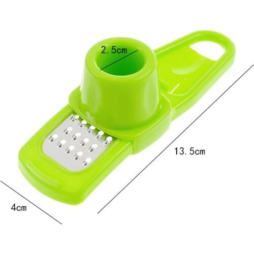 1PC Multi Functional Ginger Garlic Grinding Grater Planer Slicer Cutter Candy Color Plastic Kitchen Accessories