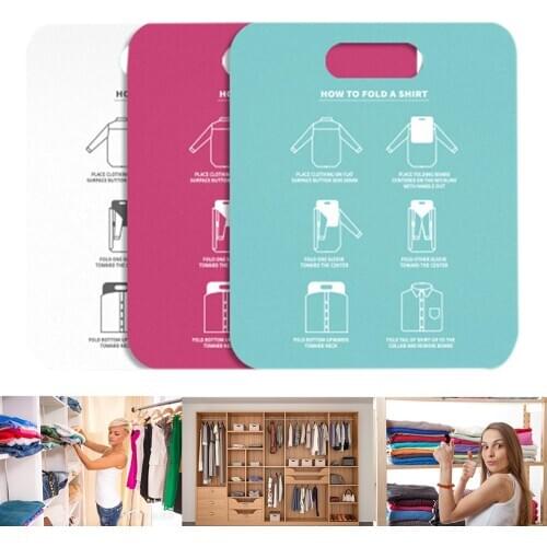 1pcs Creative Fast Clothes Fold Board Clothing Organization Shirt Folder T-shirt Document Home Closet Organizer