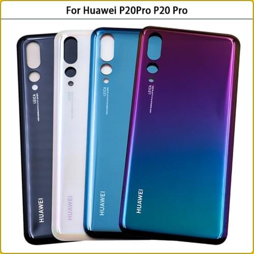 10Pcs New P20 Pro Rear Housing Case For Huawei P20Pro P20 Pro Battery Cover Door Back Cover Glass Panel Replacement