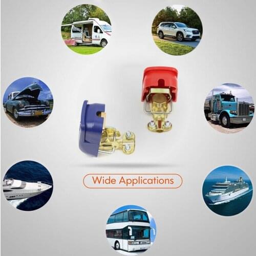 2 Pair Car Battery Replacement Positive Negative Terminal Clamp Clip Connector