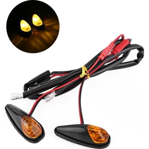 2Pcs Universal 12V LED Motorcycle Turn Signal Lights Bendable Flashing Motorbike Indicator Blinker Moto Tail Lights Signal Lamp