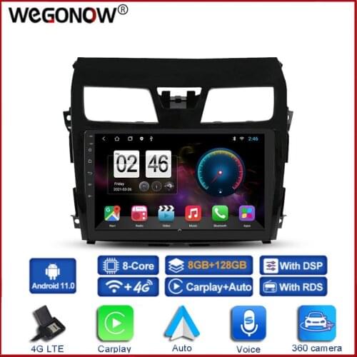 360 Panoramic Camera Canbus 6G+128G Android 10.0 Car DVD Player GPS WIFI Bluetooth RDS Radio For Nissan Teana Altima 2013 -2018