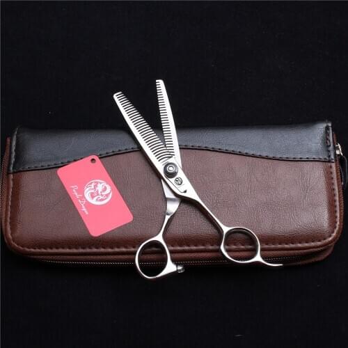 6" 17cm Japan 440C Purple Dragon Hairdressers Scissors Z2002 Salon Thinning Shears Professional Hair Scissors Double Side Teeth