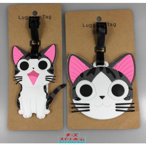 Chis cat Anime Travel Accessories Luggage Tag Suitcase ID Address Portable Tags Holder Baggage Label Gifts New