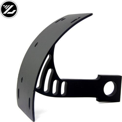 Motorcycle accessories Silver Curved Side Mount License Plate Bracket Tag For Kawasaki ZX-7 1998-2005 ZX-7R 1996-2003