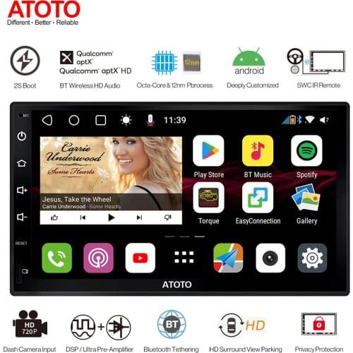 ATOTO S8 Premium 21 languages Car in-Dash Navigation Stereo Radios Car Audio Video Multimedia Players Support IOS and Android