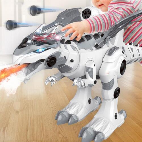 Large Remote Control Animal Dinosaur Spray Mechanical Dinosaur Electric Intelligent Robot Fighting Dragon Childrens Toys