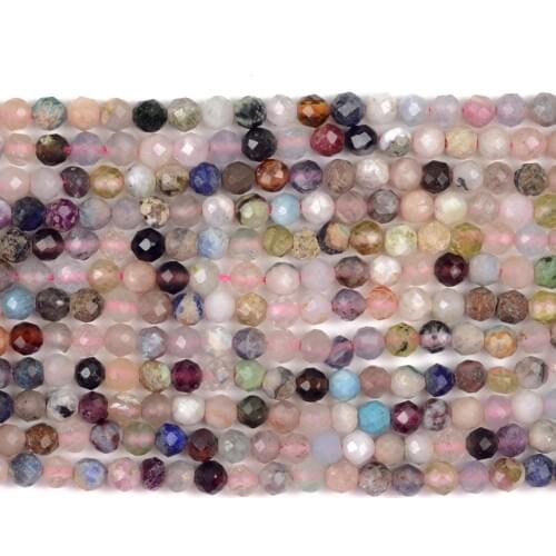 Wholesale Natural Sliced Noodles Stone Beads Round Loose Spacer Beads For Jewelry Making 2/3/4mm DIY Bracelet Necklace