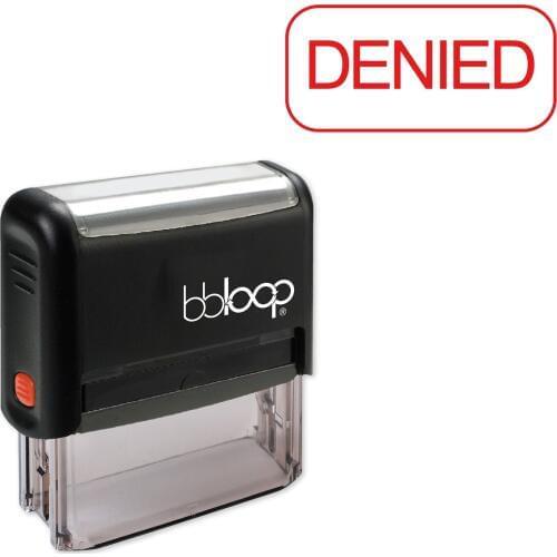 Bbloop Denied w/Round border Style Font and Design Self-Ink