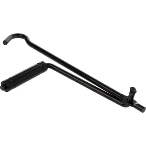 D5QE Car Metal Handle Scissors Jack Wrench Auto Black Durable Wheel Repair Tool