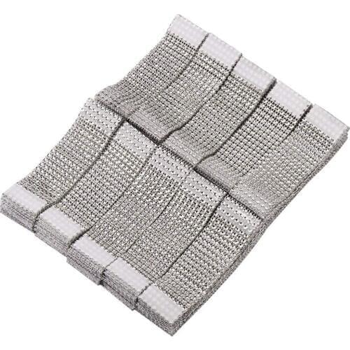 Napkin Rings Rhinestone Napkin Rings Adornment For Wedding Party (100 PCS, Silver)