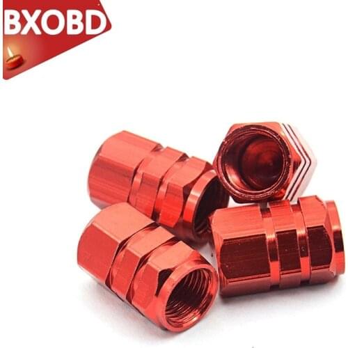 4PCS/LOT Tire Valve Auto Caps Theftproof Aluminum Car Wheel Tires Valves Motorcycle Tire Valves Stems Vehicle Bicycle
