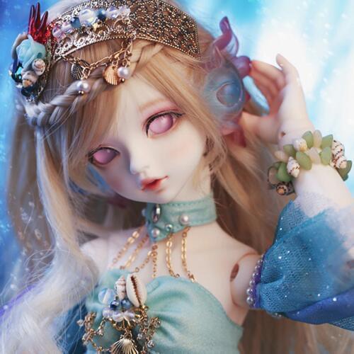 Top Quality 1/4 BJD Doll SD Fashion Lovely Rico Fish Mermaid Joint Reborn Model Doll With Eyes For Baby Girl Gift Present