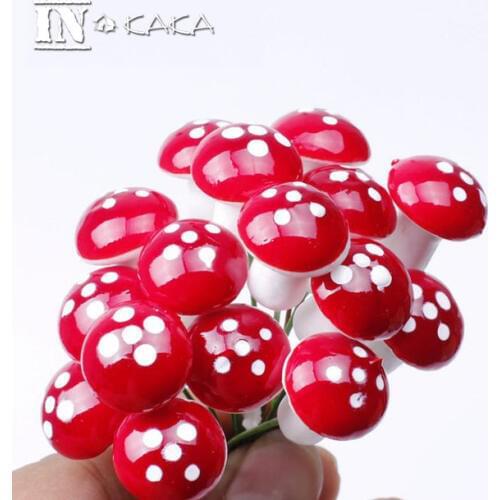 10pcs micro moss World landscape decoration mini foam mushroom miniature terrarium ornaments DIY toys Garden accessories